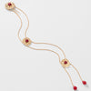 Gold Plated Circular Hair Braid with Maroon Stones