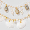 Shell & Pearl Hair Chain - White