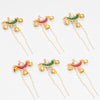 Meher Gold Hair Pins with Ghunghroo - Set of 6