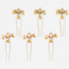 Meher Gold Hair Pins with Ghunghroo - Set of 6