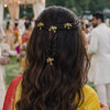 Meher Gold Hair Pins with Ghunghroo - Set of 6