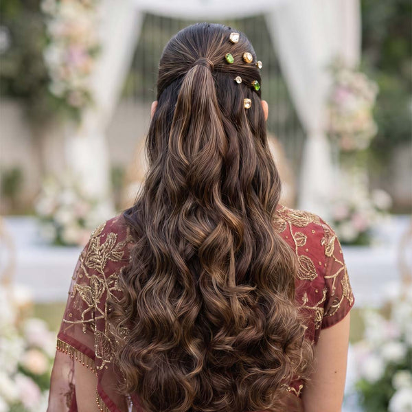 Crystal Pins - Set of 12 - Green, Orange, White