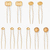 Crystal Pins - Set of 10 - Gold