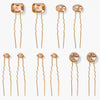 Crystal Pins - Set of 10 - Gold