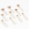 Crystal Pins - Set of 10 - Gold