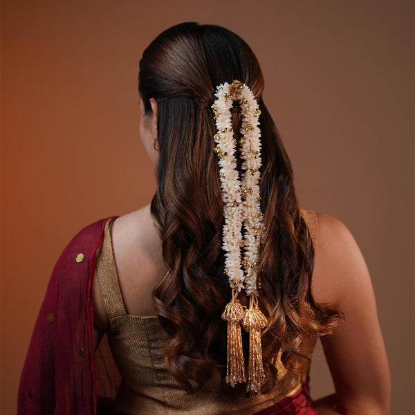 Mogra Hair Tassel with Crystal