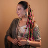 Utsav Mirror Boho Hair Tassels Parandi - Pink & Green