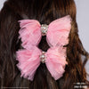 Pink Hair Bow Alligator Clip