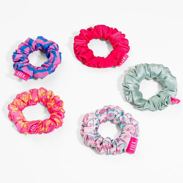 Barbie Dream Pop Satin Scrunchies - Set of 5