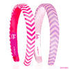 Barbie Chevron Satin Puff Hair Bands - Set of 2 - Lilac & Pink