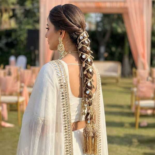 Mirror Parandi with Tassel - Gold