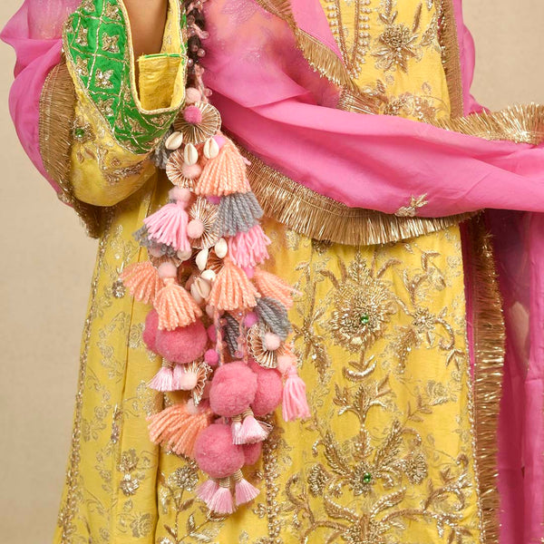 Satrangi Crystal & Shell Tassels - Parandi - Multi