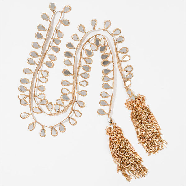 Mirror Parandi with Tassel - Gold