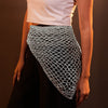Bohemian Crochet Headscarf - Silver - Medium
