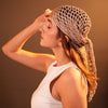 Bohemian Crochet Headscarf - Gold - Medium