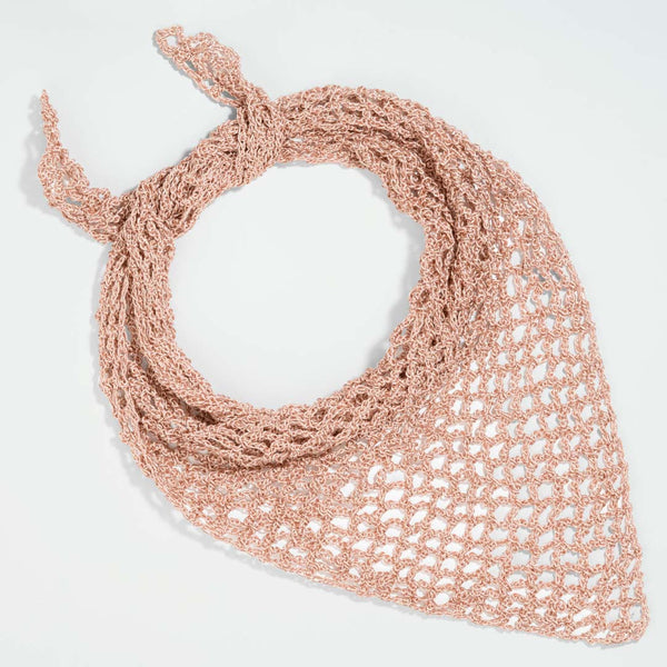 Bohemian Crochet Headscarf - Gold - Medium