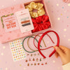 Christmas DIY Gift Box with 2 Scrunchies, 3 Hair Bands, 10 Charms, 100+ Crystals, 12 Hair Pins