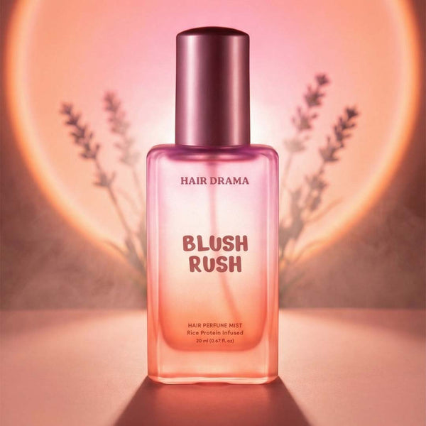Soft floral hair perfume mist with rose, peony, orange blossom, and warm musk - lightweight feel