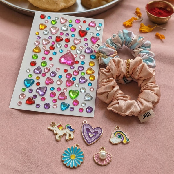 Charm Scrunchie Kanjak Gift Box - Set of 8