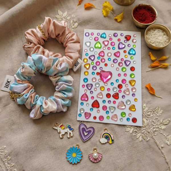 Charm Scrunchie Kanjak Gift Box - Set of 8