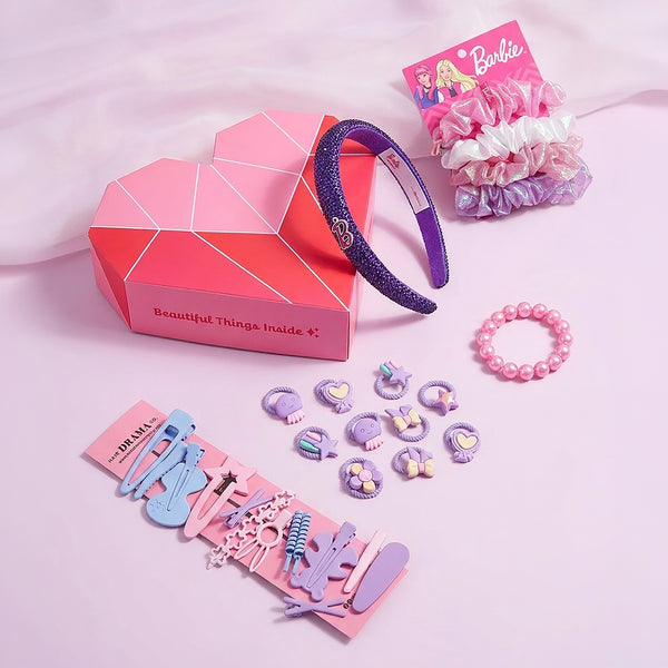 Rocktar Barbie Hair Accessory Kit - Set of 4 - Pink & Purple