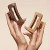 Mochi Jelly Claw Clips - Set of 2 - Beige & Brown