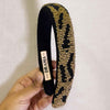 LEOPARD PRINT TEXTUREDBEADED HAIRBAND