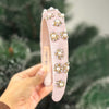 LIGHT PINK FLORAL MOTIFS HEADBANDS