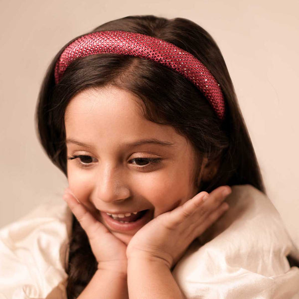 Barbie Rhinestone Gift Box with 2 Puff Hair Bands with Barbie Charms - Pink & Purple