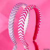 Barbie Chevron Satin Puff Hair Bands - Set of 2 - Lilac & Pink