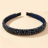 Crystal Beaded Hair Band - Navy Blue