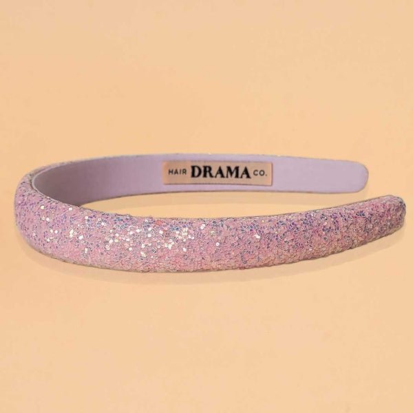 Glitter Puff Hair Band - Pink