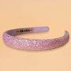 Glitter Puff Hair Band - Pink