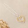 Crystal Heart U Pin - Gold