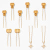  Premium Hair pins with crystals and stars - secure U-pin design for quick glam-up