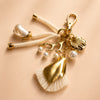 Embellished Vacay Bag Charm - White
