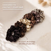 Neutral Silk Satin Scrunchies- Set of 6