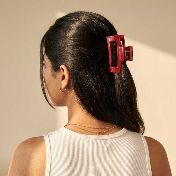 Mochi Jelly Claw Clips - Set of 2 - Red & White