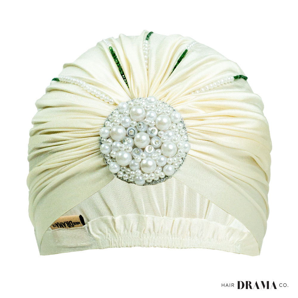 Off White Turban – Hair Drama Company - Main Image