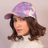 Tie-Dye Baseball Cap - Purple & White