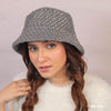 Light Grey Tweed Bucket Hat