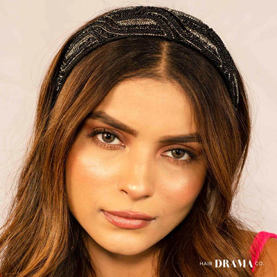 Embellished Flat Band - Black