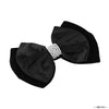 Embellished Velvet Hair Bow Alligator Clip - Black
