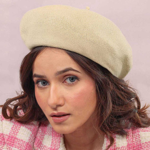 Off-white Wool Beret
