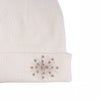 White Beanie with Pearls & Crystals